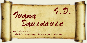 Ivana Davidović vizit kartica